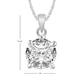 Buy Srikara Alloy Silver Plated CZ / AD Solitaire Fashion Jewelry Pendant with Chain - SKP2480R - Purplle