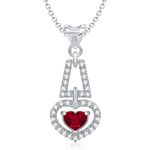 Buy Srikara Love For You Red Ruby Heart Shape Fashion Jewelry Pendant with Chain - SKP1294R - Purplle