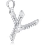 Buy Srikara Alloy Rhodium Plated Inspired Cross Fashion Jewellery Pendant with Chain - SKP1670R - Purplle