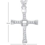 Buy Srikara Alloy Rhodium Plated Inspired Cross Fashion Jewellery Pendant with Chain - SKP1670R - Purplle