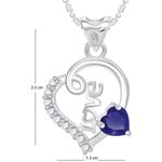 Buy Srikara Alloy Rhodium Plated CZ/AD Love Heart Valentine Fashion Jewelry Pendant - SKP1711R - Purplle