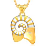Buy Srikara Alloy Gold & Rhodium Plated CZ/AD Traumas Fashion Jewelry Pendant Chain - SKP2179G - Purplle