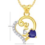 Buy Srikara Alloy Plated CZ/AD Love Heart Valentine Fashion Jewellery Pendant Chain - SKP1680G - Purplle