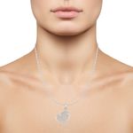 Buy Srikara Alloy Rhodium Plated CZ / AD Heart Fashion Jewellery Pendant with Chain - SKP2536R - Purplle