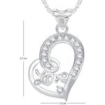 Buy Srikara Alloy Rhodium Plated CZ/AD Love Heart Valentine Fashion Jewelry Pendant - SKP1773R - Purplle