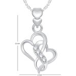 Buy Srikara Alloy CZ / AD Well Crafted Heart Valentine Fashion Jewelry Pendant Chain - SKP1873R - Purplle