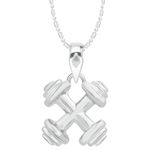 Buy Srikara Alloy Rhodium Plated CZ / AD Fashion Jewellery Pendant with Chain - SKP2158R - Purplle