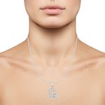 Buy Srikara Alloy Rhodium Plated CZ / AD Heart Fashion Jewellery Pendant with Chain - SKP2537R - Purplle
