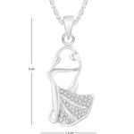 Buy Srikara Alloy Rhodium Plated CZ / AD Fashion Jewellery Pendant with Chain - SKP2547R - Purplle