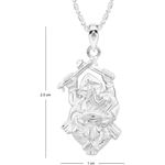 Buy Srikara Alloy Rhodium Plated CZ / AD Ganesh Fashion Jewellery Pendant with Chain - SKP2688R - Purplle
