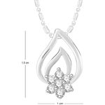 Buy Srikara Alloy Rhodium Plated CZ/AD Tiny Petal Fashion Jewelry Pendant with Chain - SKP2671R - Purplle
