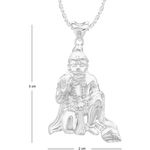 Buy Srikara Alloy Rhodium Plated CZ / AD Hanuman Fashion Jewelry Pendant with Chain - SKP2690R - Purplle