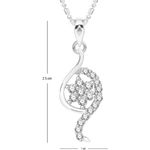 Buy Srikara Alloy Rhodium Plated CZ/AD Shining Star Fashion Jewellery Pendant Chain - SKP2614R - Purplle