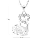 Buy Srikara Alloy Rhodium Plated CZ/AD Love Lock Fashion Jewelry Pendant with Chain - SKP2646R - Purplle