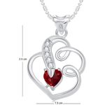 Buy Srikara Alloy Rhodium Plated AD Splendid Heart Valentine Fashion Jewelry Pendant - SKP1730R - Purplle
