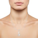 Buy Srikara Alloy Rhodium Plated CZ / AD Markis Fashion Jewellery Pendant with Chain - SKP2630R - Purplle