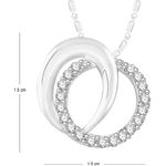 Buy Srikara Alloy Rhodium Plated CZ / AD Circuler Fashion Jewelry Pendant with Chain - SKP2670R - Purplle