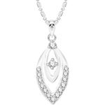 Buy Srikara Alloy Rhodium Plated CZ/AD Bewitching Fashion Jewelry Pendant with Chain - SKP2611R - Purplle