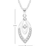 Buy Srikara Alloy Rhodium Plated CZ/AD Bewitching Fashion Jewelry Pendant with Chain - SKP2611R - Purplle