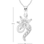 Buy Srikara Alloy Rhodium Plated CZ / AD Markis Fashion Jewellery Pendant with Chain - SKP2652R - Purplle