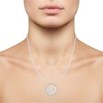 Buy Srikara Alloy Rhodium Plated CZ/AD Double Heart Fashion Jewellery Pendant Chain - SKP2677R - Purplle
