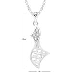 Buy Srikara Alloy Rhodium Plated CZ / AD Radiant Fashion Jewelry Pendant with Chain - SKP2616R - Purplle