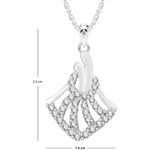 Buy Srikara Alloy Rhodium Plated CZ / AD Ideal Fashion Jewellery Pendant with Chain - SKP2613R - Purplle