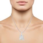 Buy Srikara Alloy Rhodium Plated CZ / AD Goddess Ambe Mata Fashion Jewellery Pendant - SKP2691R - Purplle