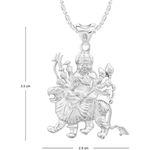 Buy Srikara Alloy Rhodium Plated CZ / AD Goddess Ambe Mata Fashion Jewellery Pendant - SKP2691R - Purplle