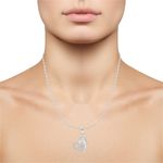Buy Srikara Alloy Rhodium Plated CZ/AD Star in Heart Fashion Jewellery Pendant Chain - SKP2601R - Purplle