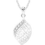 Buy Srikara Alloy Rhodium Plated CZ / AD Delicate Fashion Jewelry Pendant with Chain - SKP2619R - Purplle