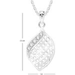 Buy Srikara Alloy Rhodium Plated CZ / AD Delicate Fashion Jewelry Pendant with Chain - SKP2619R - Purplle