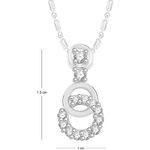 Buy Srikara Alloy Rhodium Plated CZ / AD Angelic Fashion Jewelry Pendant with Chain - SKP2668R - Purplle