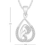 Buy Srikara Alloy Rhodium Plated CZ / AD Fashion Jewellery Pendant with Chain - SKP2548R - Purplle