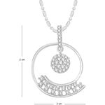Buy Srikara Alloy Rhodium Plated CZ/AD Well Crafted Fashion Jewellery Pendant Chain - SKP2672R - Purplle