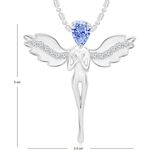 Buy Srikara Alloy Rhodium Plated CZ / AD Angel Fashion Jewellery Pendant with Chain - SKP2698R - Purplle