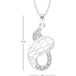 Buy Srikara Alloy Rhodium Plated CZ / AD Pleasing Fashion Jewelry Pendant with Chain - SKP2618R - Purplle