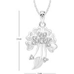 Buy Srikara Alloy Rhodium Plated CZ/AD Delight Leaf Fashion Jewellery Pendant Chain - SKP2627R - Purplle