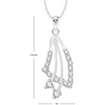 Buy Srikara Alloy Rhodium Plated CZ / AD Dazzling Fashion Jewelry Pendant with Chain - SKP2620R - Purplle
