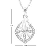 Buy Srikara Alloy Rhodium Plated CZ / AD Graceful Fashion Jewelry Pendant with Chain - SKP2612R - Purplle
