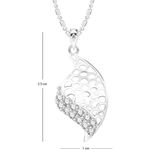 Buy Srikara Alloy Rhodium Plated CZ/AD Wonderful Fashion Jewelry Pendant with Chain - SKP2634R - Purplle