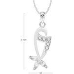 Buy Srikara Alloy Rhodium Plated CZ/AD Markis Studded Fashion Jewelry Pendant Chain - SKP2651R - Purplle