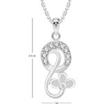 Buy Srikara Alloy Rhodium Plated CZ / AD Tiny Flower Fashion Jewellery Pendant Chain - SKP2629R - Purplle