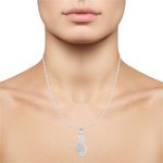 Buy Srikara Alloy Rhodium Plated CZ / AD Heart Fashion Jewellery Pendant with Chain - SKP2624R - Purplle