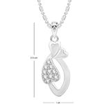 Buy Srikara Alloy Rhodium Plated CZ / AD Heart Fashion Jewellery Pendant with Chain - SKP2624R - Purplle