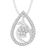 Buy Srikara Alloy Rhodium Plated CZ / AD Charming Fashion Jewelry Pendant with Chain - SKP2679R - Purplle