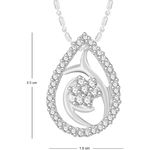 Buy Srikara Alloy Rhodium Plated CZ / AD Charming Fashion Jewelry Pendant with Chain - SKP2679R - Purplle