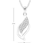 Buy Srikara Alloy Rhodium Plated CZ / AD Pretty Fashion Jewellery Pendant with Chain - SKP2633R - Purplle