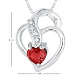 Buy Srikara Alloy Rhodium Plated CZ/AD Well Crafted Heart Valentine Fashion Jewelry Pendant - SKP1768R - Purplle