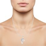 Buy Srikara Alloy Rhodium Plated CZ / AD Heart Fashion Jewellery Pendant with Chain - SKP2740R - Purplle